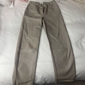 Aritzia Tan Straight Leg Pants